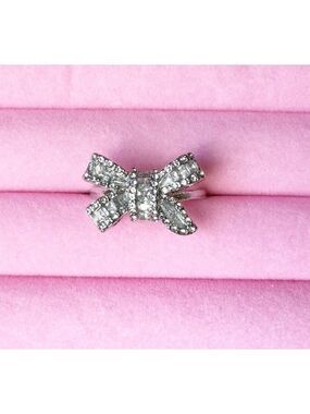 Bow Knot Ring Women's Exquisite Cute Design & Inlaid Rhinestones